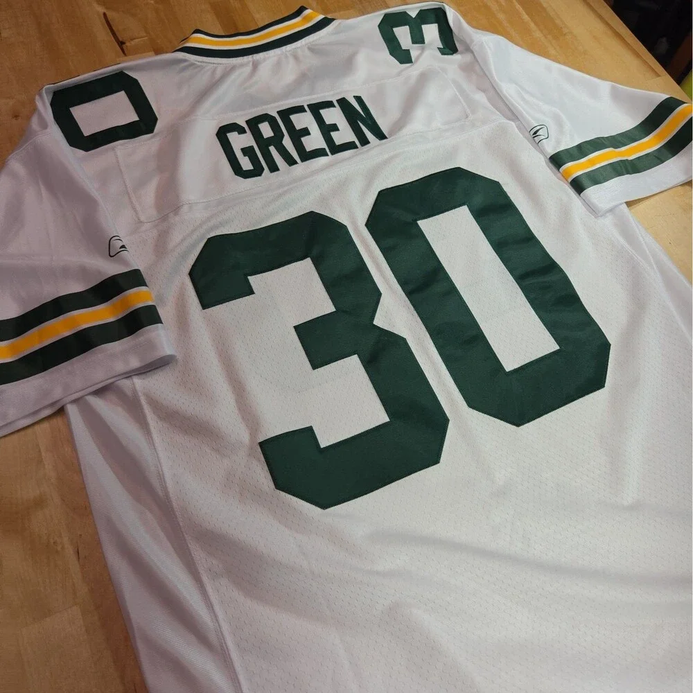Ahman Green #30 Green Bay Packers Sewn Reebok On Field Jersey Size XL